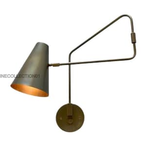 Modern Adjustable Swing Arm Wall Sconce – Mid Century Modern Wall Sconce Reading Light Fixture for Bedroom, Living Room, Office or Reading