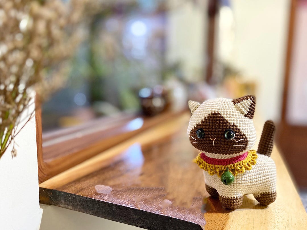 Toby Cat Pattern Bibibonbon - Crochet Pattern Amigurumi: Toby the Siamese Cat, Cat ...