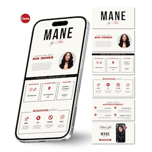 Hair Acuity Template Editable Acuity Scheduling Template Hairstylist Booking Site Canva Hair Stylist Acuity Website Modern Hair Template