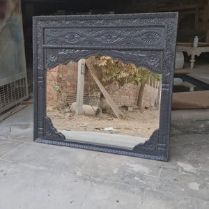 Carved Wood Wall Mirror: Bohemian Ethnic Home Decor