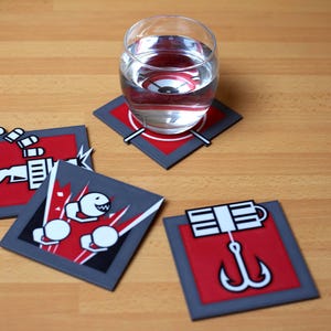 Rainbow Six Siege Set of 4 coasters, 3D Printed, Video Game, Spetsnaz , R6 Operator