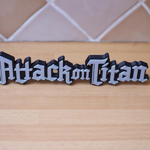 3D Printed ATTACK ON TITAN Logo Display – Manga, Anime Decor, Collector&#39;s Shelf Piece - Manga Gift - Magnet