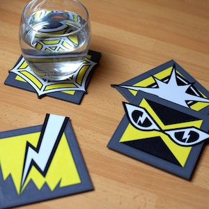 Rainbow Six Siege Set of 4 coasters, 3D Printed, Video Game, GSG9 , R6 Operator