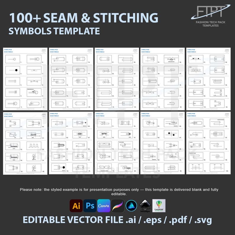 Editable Cad Files Fashion CAD Bundle Tech Pack Templates Editable Vector Mockup Pack Flat ...