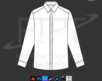 dress shirt design template Blank Formal Shirt Template Design Blank Stock Vector (Royalty Free) 1374887465