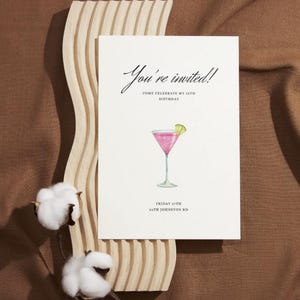 Bearbeitbare 25. Geburtstagskartenvorlage - Classy Chic Digital Download, minimalistisches Design für Sie