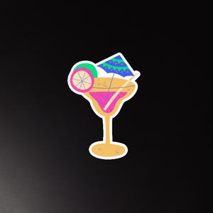 Cruise Ship / Vacation Door Decoration Magnet - Tropical Drink