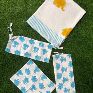Traditional Indian Hand Block Baby Sheet – Soft & Breathable 58*46 INCH