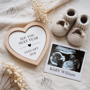 Digital Pregnancy Announcement 2026 | Editable Baby Announcement for 2026 | Baby Surprise | New Year Baby Reveal | See you Next Year