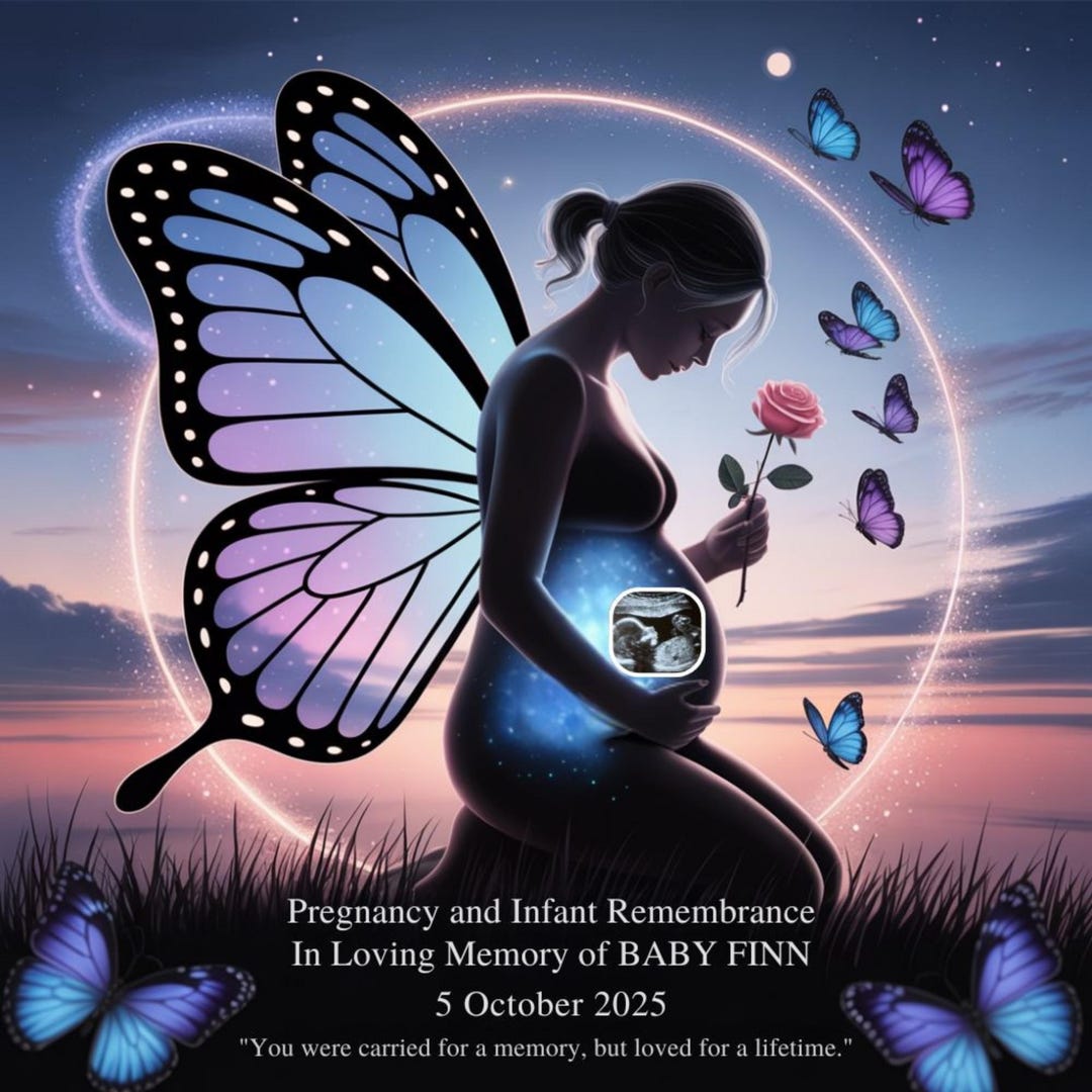 Angel Baby Remembrance: Pregnancy Loss Announcement Template (digital ...