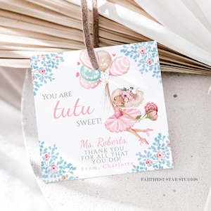 Dance Teacher Appreciation Thank you tags, Dance teacher Holiday gift tags, Dance teacher card, dance teacher gift, Dance recital gift tag