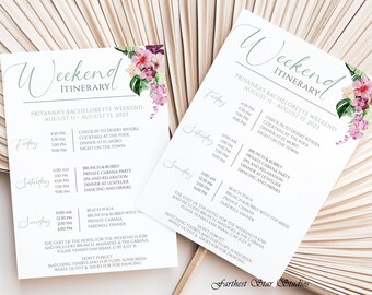 Tropical Bachelorette Party Itinerary, Tropical Bachelorette Itinerary, Beach Bachelorette, Palm Springs Bachelorette, wedding itinerary