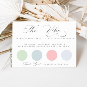 Wedding Attire Card, Minimalist Guest attire card, wedding Info Card, Custom Wedding Information Card, Attire card, Wedding Guest Dress