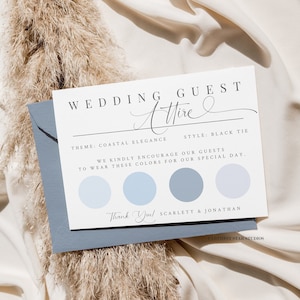 Wedding Attire Card, Minimalist Guest attire card, wedding Info Card, Custom Wedding Information Card, Attire card, Wedding Guest Dress