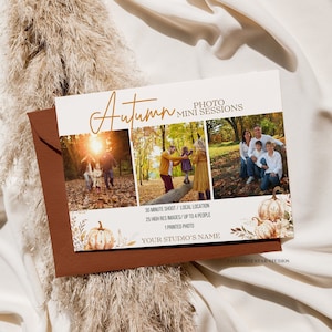 Fall Mini Sessions Photography Template, Fall Mini Session, Autumn Mini Session, Mini Sessions, Fall Sessions Template, photo session flyer