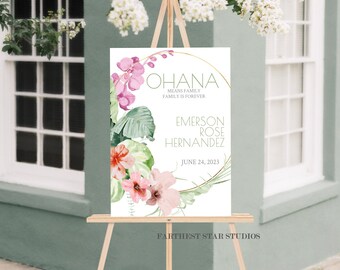 Ohana Adoption Welcome Sign, Ohana adoption sign, adoption day sign, adoption day, gotcha day, foster care adoption sign, adoption sign