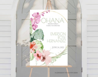 Ohana Adoption Welcome Sign, Ohana adoption sign, adoption day sign, adoption day, gotcha day, foster care adoption sign, adoption sign