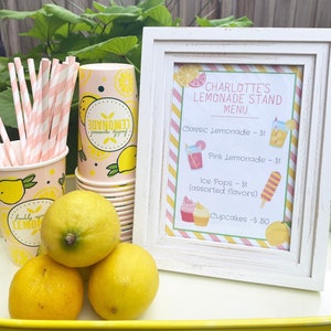 Lemonade Stand Bundle, Lemonade Stand Sign, Lemonade Stand menu, Kids Summer Activity, Lemonade Stand Sign, Lemonade Stand Instant Download