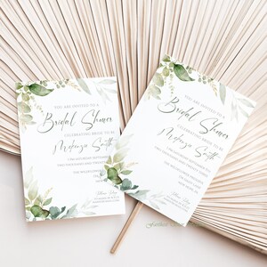 Eucalyptus and Gold Bridal Shower Invitation, Bridal shower Eucalyptus Invitation, Printable Eucalyptus Gold Shower Invitation, Gold Invite
