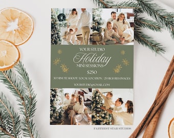 HOLIDAY Mini Sessions Photography Template, Holiday Mini Session, Tree Farm Mini Session, Mini Sessions, Christmas Sessions Template
