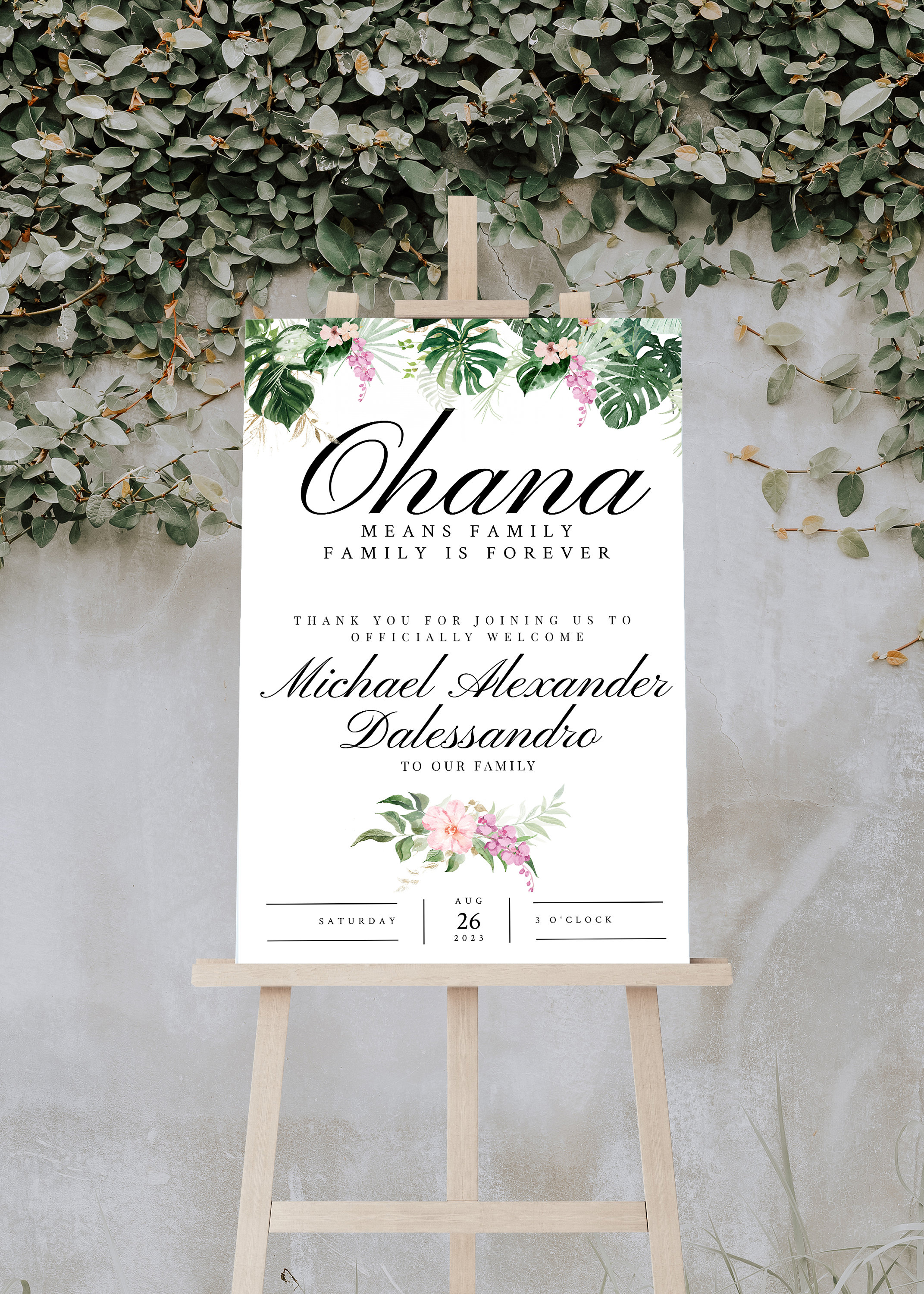 ohana様確認用 OHANA Adoption Finalization Sign, Adoption Personalized Sign