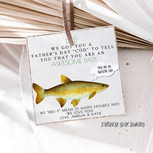 Fishing Father's day card - Fishing Father's day tag - Funny card - Stepfather card - Grandfather card - Printable dad joke Father's day