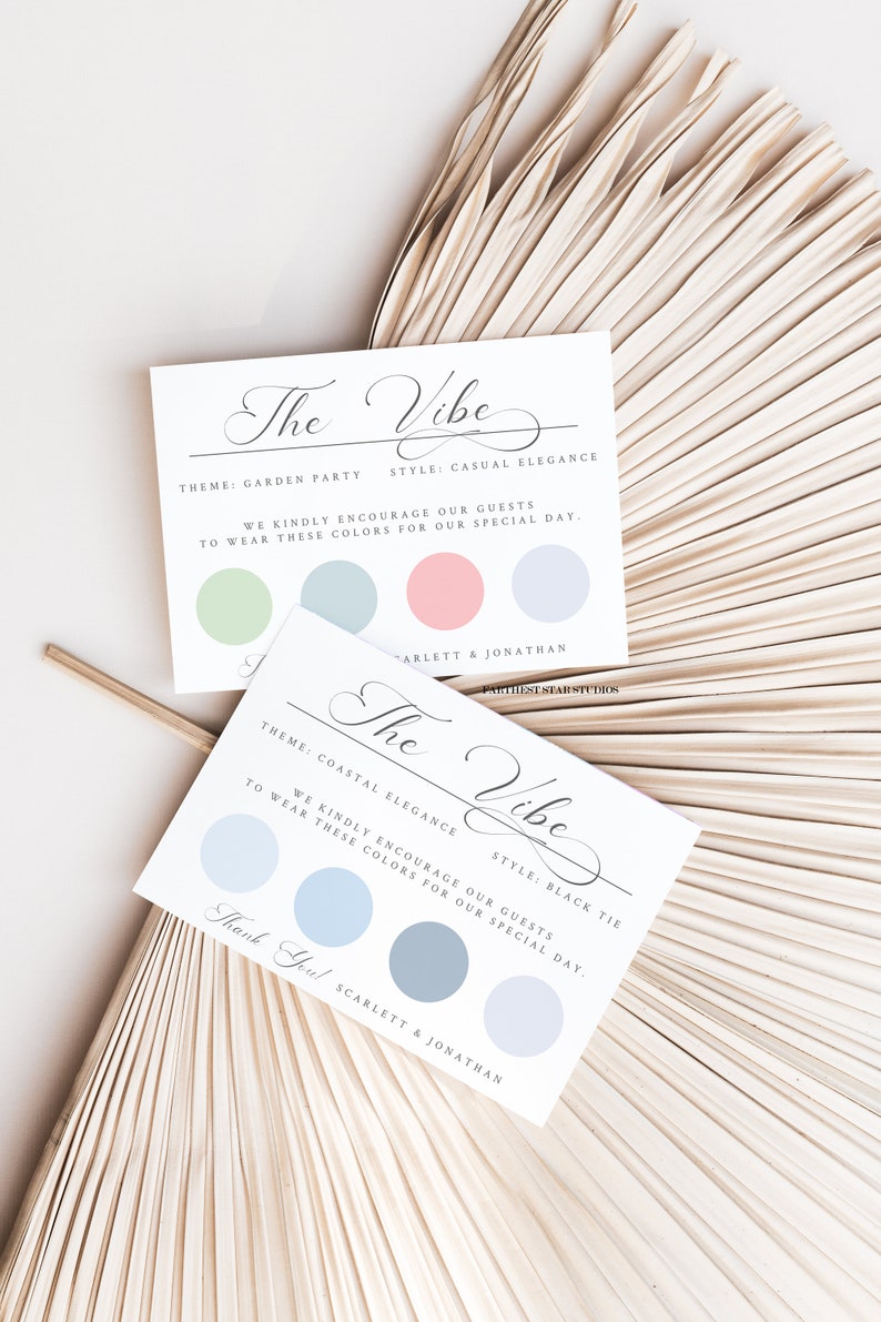 Wedding Attire Card, Minimalist Guest attire card, wedding Info Card, Custom Wedding Information Card, Attire card, Wedding Guest Dress afbeelding 2