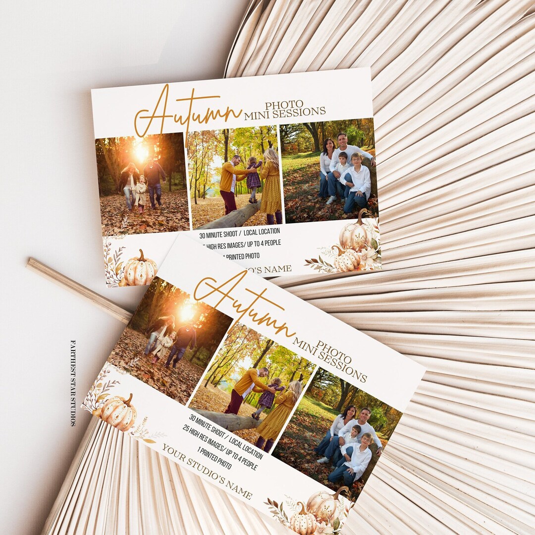 Fall Mini Sessions Photography Template, Fall Mini Session, Autumn Mini ...