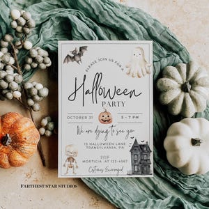 Whether it's a kids' party or a gathering of ghouls, this printable invite will bewitch your guests and have them eagerly awaiting the most haunting night of the year.