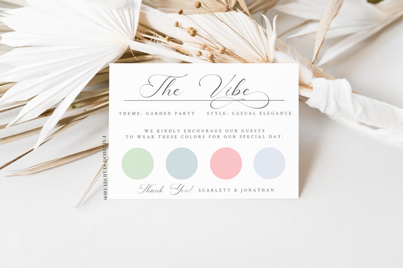 Wedding Attire Card, Minimalist Guest attire card, wedding Info Card, Custom Wedding Information Card, Attire card, Wedding Guest Dress afbeelding 10