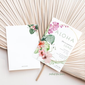 Tropical Luau Invitation, Tropical Summer luau, Luau Birthday party invitation, Luau party invitation, digital luau invitation