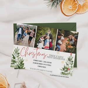 Christmas Farm Mini Sessions Photography Template, Holiday Mini Session, Tree Farm Mini Session, Mini Sessions, Christmas Sessions Template