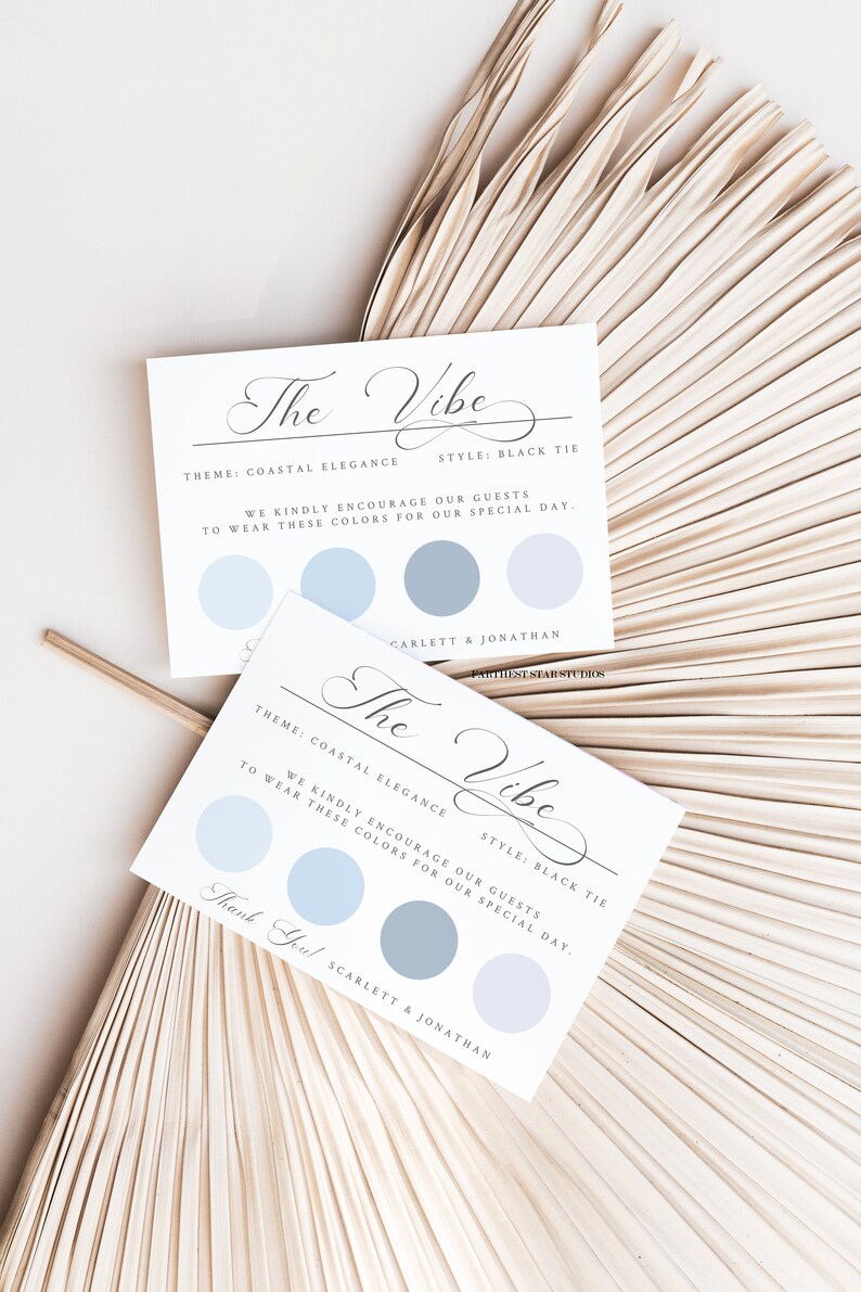 Wedding Attire Card, Minimalist Guest attire card, wedding Info Card, Custom Wedding Information Card, Attire card, Wedding Guest Dress afbeelding 9