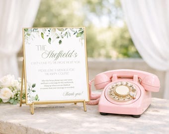 Audio guestbook sign, audio guestbook template, Printable Voicemail Audio Guestbook Sign, Audio Booth Sign, Phone Message Guest Book Sign