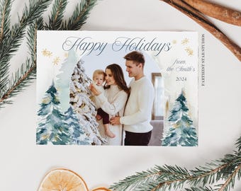 Holiday Photo card, New Year's Photo card, Late Christmas Card, Holiday Card Photo, Winter Photo Card, Photo Christmas card, 3 Photo Card