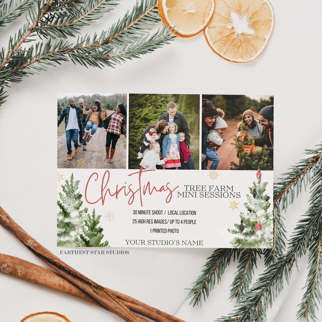 Christmas Farm Mini Sessions Photography Template, Holiday Mini Session ...