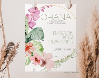 Ohana Adoption Welcome Sign, Ohana adoption sign, adoption day sign, adoption day, gotcha day, foster care adoption sign, adoption sign