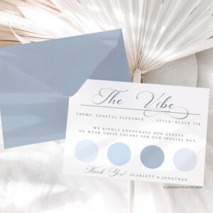 Wedding Attire Card, Minimalist Guest attire card, wedding Info Card, Custom Wedding Information Card, Attire card, Wedding Guest Dress afbeelding 8