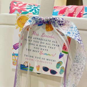 Summer Teacher Appreciation Thank You Tags \stickers, End of Year Gifts ...