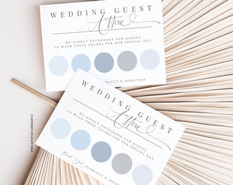 Wedding Attire Card, Minimalist Guest attire card, wedding Info Card, Custom Wedding Information Card, Attire card, Wedding Guest Dress