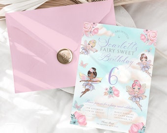 Fairy Sweet Birthday Invitation, Fairy Sweet Birthday, Sugar Plum Fairy Birthday Invitation, Sugar Plum Fairy Invitation, Fairy Digital File
