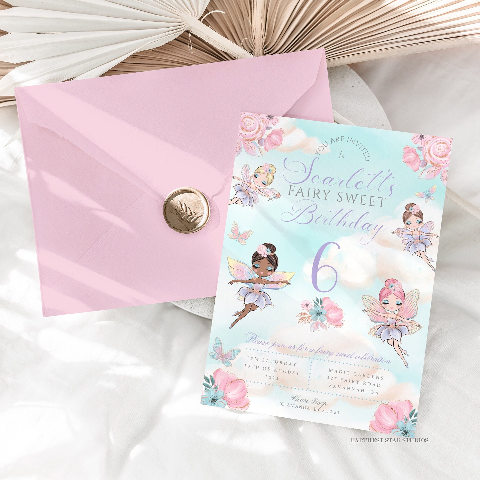 Fairy Sweet Birthday Invitation, Fairy Sweet Birthday, Sugar Plum Fairy ...