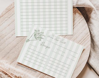Fresh Off the Market Recipe Card Template, Bridal Shower Recipe Card, Bridal shower bundle, Recipe Request,  Recipe for Bride-To-Be