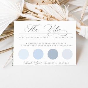 Wedding Attire Card, Minimalist Guest attire card, wedding Info Card, Custom Wedding Information Card, Attire card, Wedding Guest Dress afbeelding 5