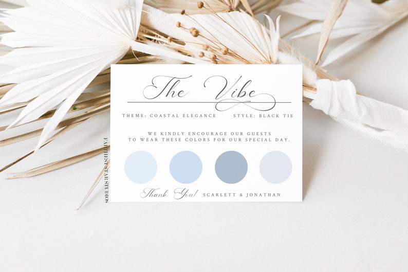 Wedding Attire Card, Minimalist Guest attire card, wedding Info Card, Custom Wedding Information Card, Attire card, Wedding Guest Dress afbeelding 5