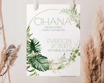 Ohana Adoption Welcome Sign, Ohana adoption sign, adoption day sign, adoption day, gotcha day, foster care adoption sign, adoption sign