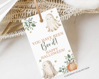 You've been Boo'd Tag, boo tags printable, Halloween favor tag, Halloween birthday tag, Boo Box Tag, Halloween Basket tag, halloween boo tag
