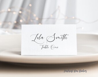 Modern Minimalist Calligraphy Place card, Minimalist wedding decor, Calligraphy Place cards, Calligraphy Table Decor Digital Download