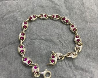 14k Gold Ruby Tennis Bracelet: July Birthstone Gift