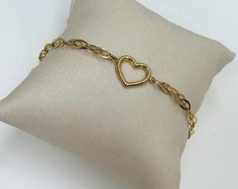 Gold Plating bracelet, Chain Bracelet Dainty Sterling Silver Chain Bracelet, Gold or Silver Minimalist Stacking Jewelry, Gift for her,